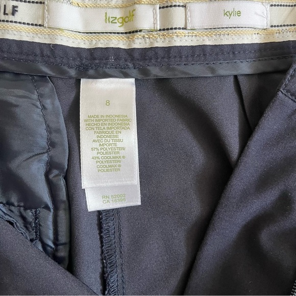 LizGolf by Liz Claiborne Navy golf pants size 8 stretch performance trousers - Picture 4 of 10